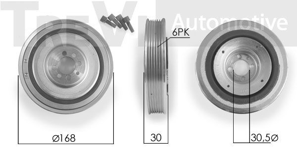 TREVI AUTOMOTIVE skriemulys, alkūninis velenas PC1127